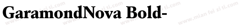 GaramondNova Bold字体转换
